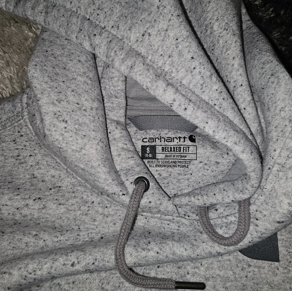Carhartt Gray Hoodie with Logo Womens Size Small - Picture 5 of 9
